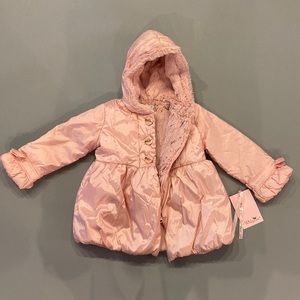 NWT Widgeon pink super soft fur lined bubble jacket size 4